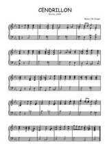 Téléchargez l'arrangement pour piano de la partition de Cendrillon en PDF